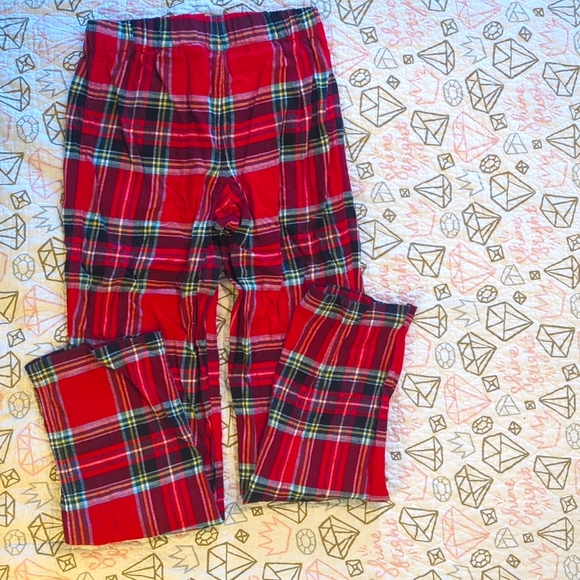 Lands end red plaid flannel pajama pants XXS 00 - Picture 2 of 5
